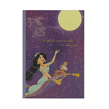 《sun-star》迪士尼公主靜謐夜空系列B5膠裝方格筆記本(茉莉公主)