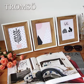 TROMSO格調北歐木紋雙色5X7相框三入套組-樂活粉紅