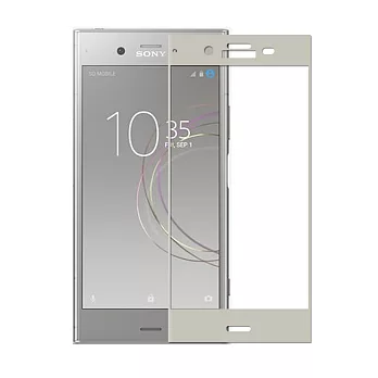 SSTAR SONY XZ1 全膠滿版日規全覆蓋9H鋼化玻璃保護貼/銀色