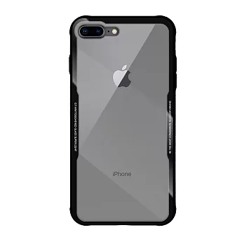 Metal-Slim Apple iPhone 7/8 Plus 0.7mm 強化時尚鋼化玻璃保護殼星夜黑