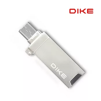 DIKE Micro USB 隱藏型雙頭OTG讀卡碟 DAO202銀色