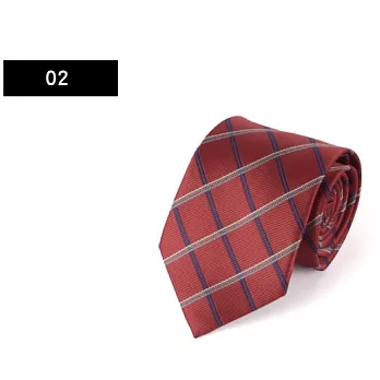 89zone 法式時尚氣質格子花紋領帶 2115000072 红色花紋
