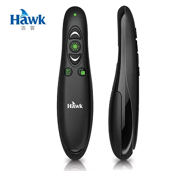 HawkG280 簡報達人2.4GHz 綠光無線簡報器(12-HAG280)黑色