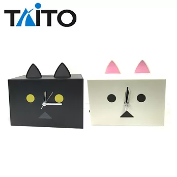 【日本正版授權】阿愣 貓耳造型 鬧鐘 存錢筒 時鐘/鬧鈴 TAITO -黑色款