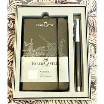 Faber-Castel AMBITION 成吉思汗 纖維鋼筆 F尖+限量筆記本禮盒組