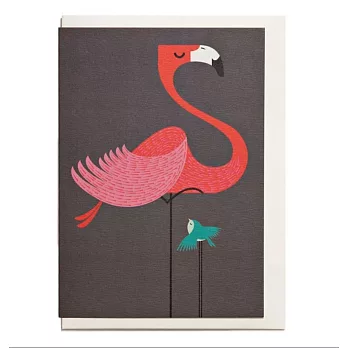 【 英國I ENDED UP HERE 】Flamingo A6 Greeting Card