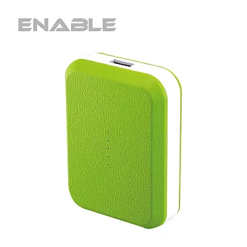 【台灣製造】ENABLE EZ 5200mAh 類皮革 快充行動電源抹茶綠