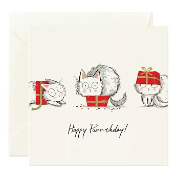 【Card Nest 】Happy Purrr-thday 生日卡 動物系列 英國進口 C1206