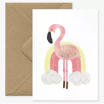 【AWS】Happy Birthday Flamingo 生日卡 時尚系列 法國進口 1062