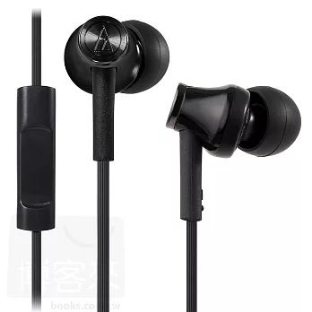 鐵三角 ATH- CK350iS (BK) 智慧型手機專用 耳道式耳機 黑色