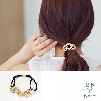 【Hera】赫拉 金屬質感鍊條髮圈-2色金色