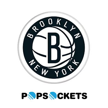 【PopSockets 泡泡騷】 美國No.1時尚多功能手機支架 NBA美國職籃 -布魯克林 籃網