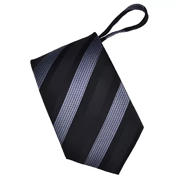 89zone 法式時尚氣質條紋花紋領帶 211500047黑色暗條