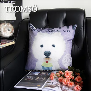 TROMSO-品味英倫棉麻抱枕/西高地白梗