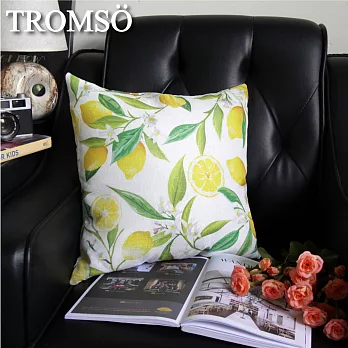 TROMSO-品味英倫棉麻抱枕/花開檸檬