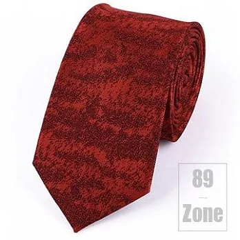 89zone 法式潮男滌絲小雪花 6.5 cm領帶 2115200003紅色