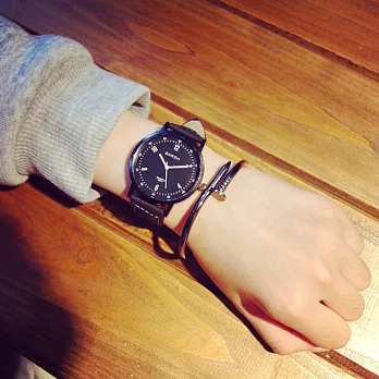 Watch-123 有夢的人-氣質優先雅痞學生推薦手錶 (2色任選)黑色