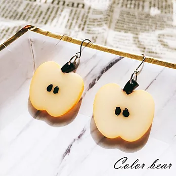 【卡樂熊】仿真食物系列造型耳環/耳鉤-蘋果