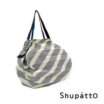 日本Marna Shupatto Compact Bag輕便折疊式收納袋 灰條紋