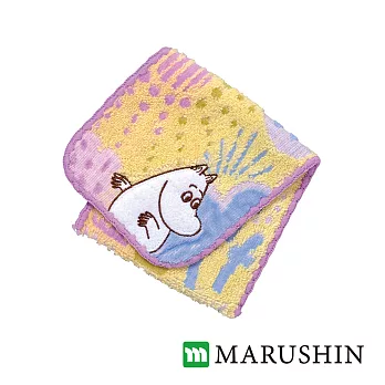 日本丸真【Moomin方型毛巾布收納袋】_嚕嚕米日光浴