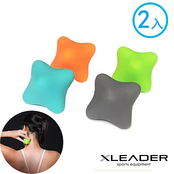 【Leader X】環保矽膠六角紓壓握力球 筋膜球＿顏色隨機2入組
