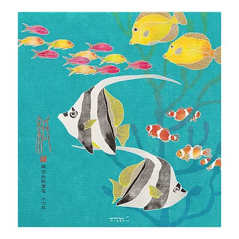 MIDORI JAPANWORKS日本名藝系列(夏季)-便箋金箔熱帶魚