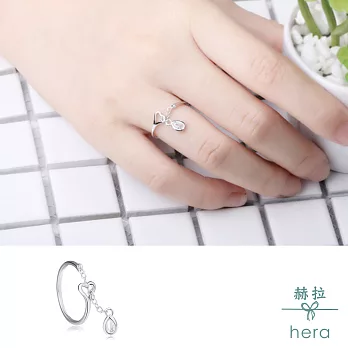 【Hera】赫拉 鏤空雨滴鑲鑽開口戒指-2款愛心雨滴