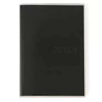 [MUJI無印良品]再生上質紙直式月週筆記本/2018年8月起始.A5.黑