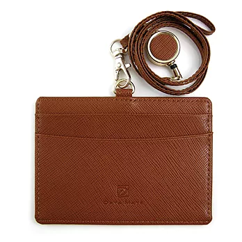 DATA MATE 經典皮件 DM-236 真皮證件套(橫式) 米蘭都會系列淺咖啡