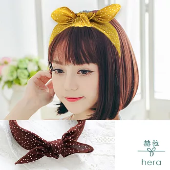 【Hera】赫拉 森林系蝴蝶結點點寬髮箍-4色紅色