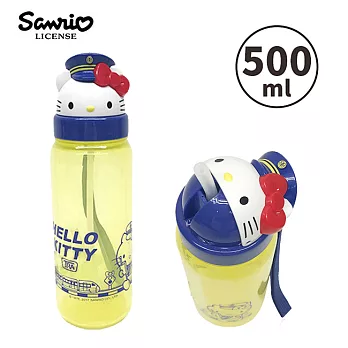 【正版授權】新太魯閣 Hello Kitty 列車 翻蓋水壺/吸管水壺/水壺 500ml 附提繩 凱蒂貓