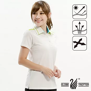 【遊遍天下】女款抗UV吸濕排汗機能POLO衫(GS10019)L白色