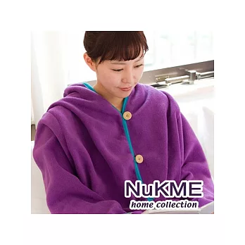棉花田【NuKME】時尚創意保暖袖毯-紫色