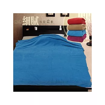 棉花田【雅緻】超細纖維超柔暖隨意毯-藍色(130x170cm)
