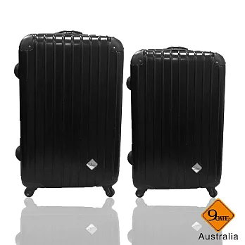 Gate9城市旅人系列28吋+24吋輕硬殼旅行箱/行李箱黑