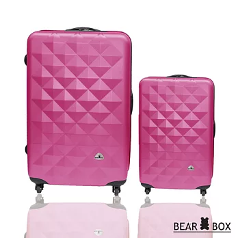 BEAR BOX 晶鑽系列ABS霧面行李箱兩件組28+20吋28吋桃
