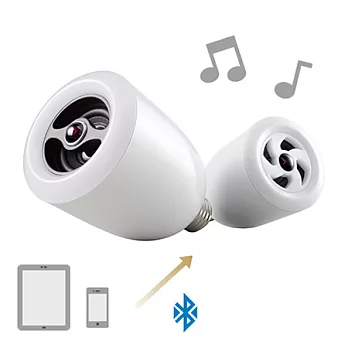 Music light - LED藍牙燈泡音響 無線喇叭 (小)白