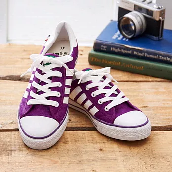 中國強 MIT 經典休閒帆布鞋CH89(紫色)女鞋35紫色