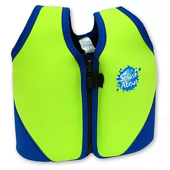 潑寶 Splash About - Float Jacket 兒童浮力夾克 - 螢光綠 (寶藍)6-10 Y