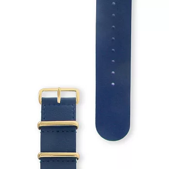 HYPERGRAND軍用錶帶 - 22mm 航海藍皮革軍用 NAUTICAL BLUE LEATHER Nato Strap (金釦)