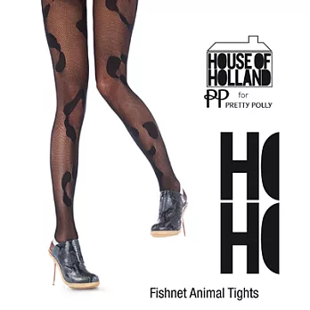 英國進口【House of Holland】時尚動物斑紋網襪Free SIZE