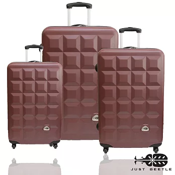 行李箱｜28+24+20吋【Just Beetle】 愛上巧克力系列ABS材質霧面輕硬殼旅行箱其他棕色