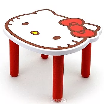 SANRIO【Hello Kitty】木製造型板凳-白色