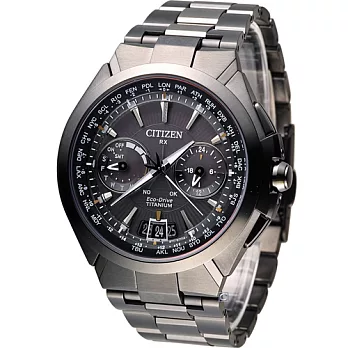 CITIZEN Satellite Wave【鈦】金屬衛星對時腕錶 CC1085-52E