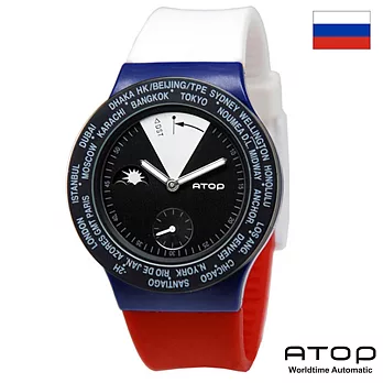 ATOP｜世界時區腕錶－24時區國旗系列(俄羅斯)