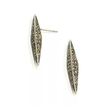 House of Harlow 1960 侯爵夫人菱形水晶銀色古董耳環 Marquis Stud Earrings