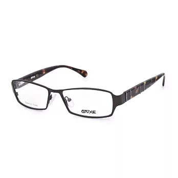 【大學眼鏡】GRIXE 輕量合金 商務方框平光眼鏡2005-C5琥珀黑