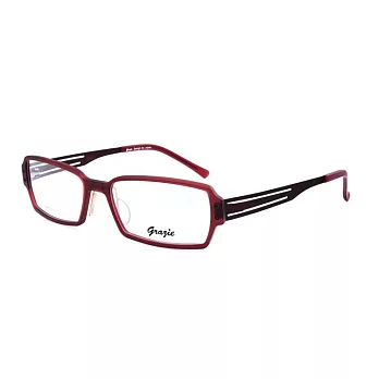 【大學眼鏡】GRAZIE 撞色簡約 流行方框平光眼鏡GM-022-6A紅