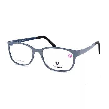 【大學眼鏡】VISION 繽紛 流行潮流方框粗邊平光眼鏡VA-2003-C3灰深藍