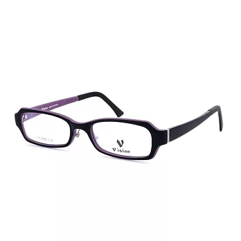 【大學眼鏡】VISION 繽紛 流行潮流方框粗邊平光眼鏡VA-2008-C6黑紫